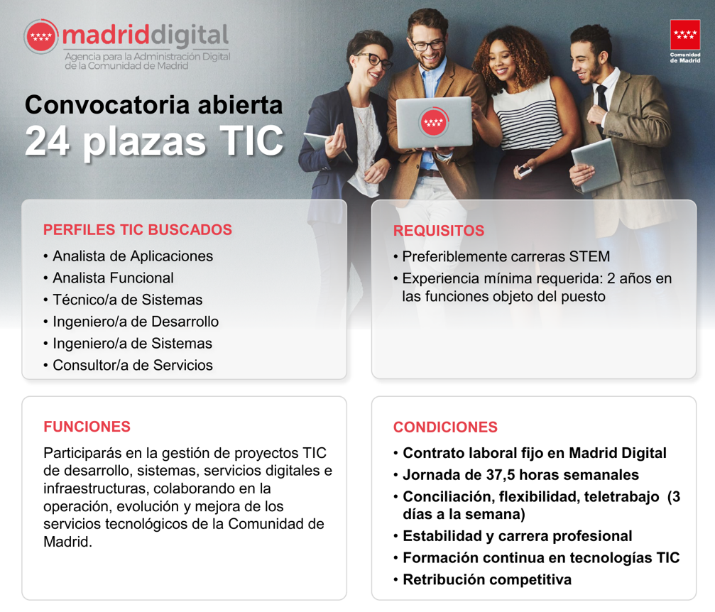 PLAZAS TIC COMUNIDAD DE MADRID